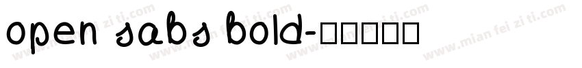 open sabs bold字体转换